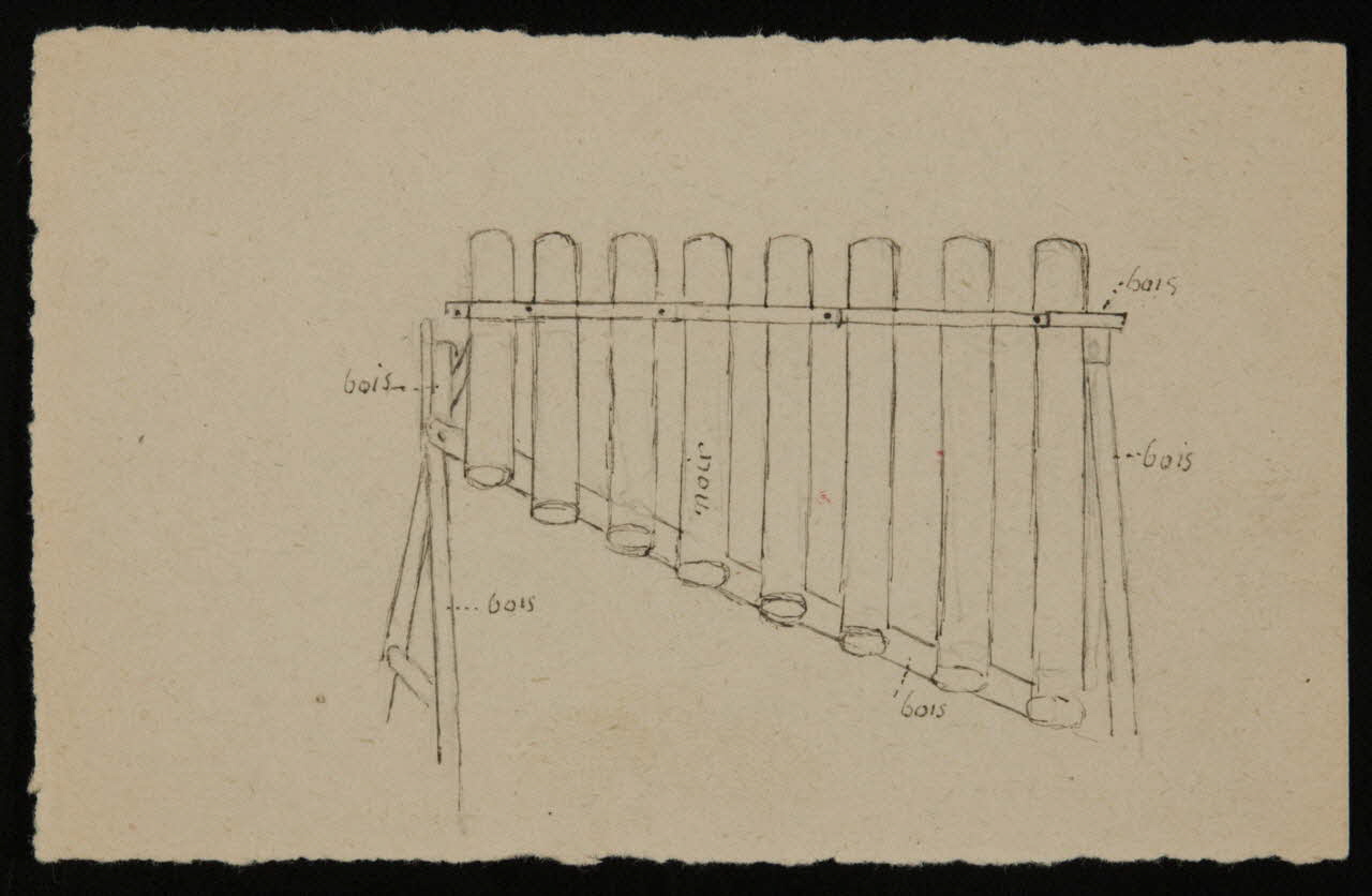 partie d'un ensemble de dessins Instrument de musique 1968.102.4717 Photo Mucem
