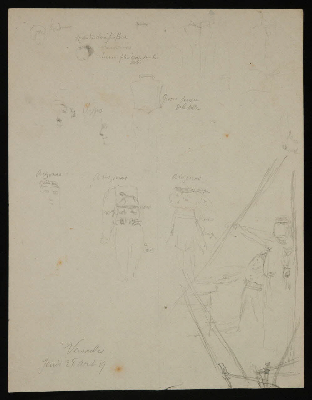 partie d'un ensemble de dessins Arizonas 1968.102.4729 Photo Mucem