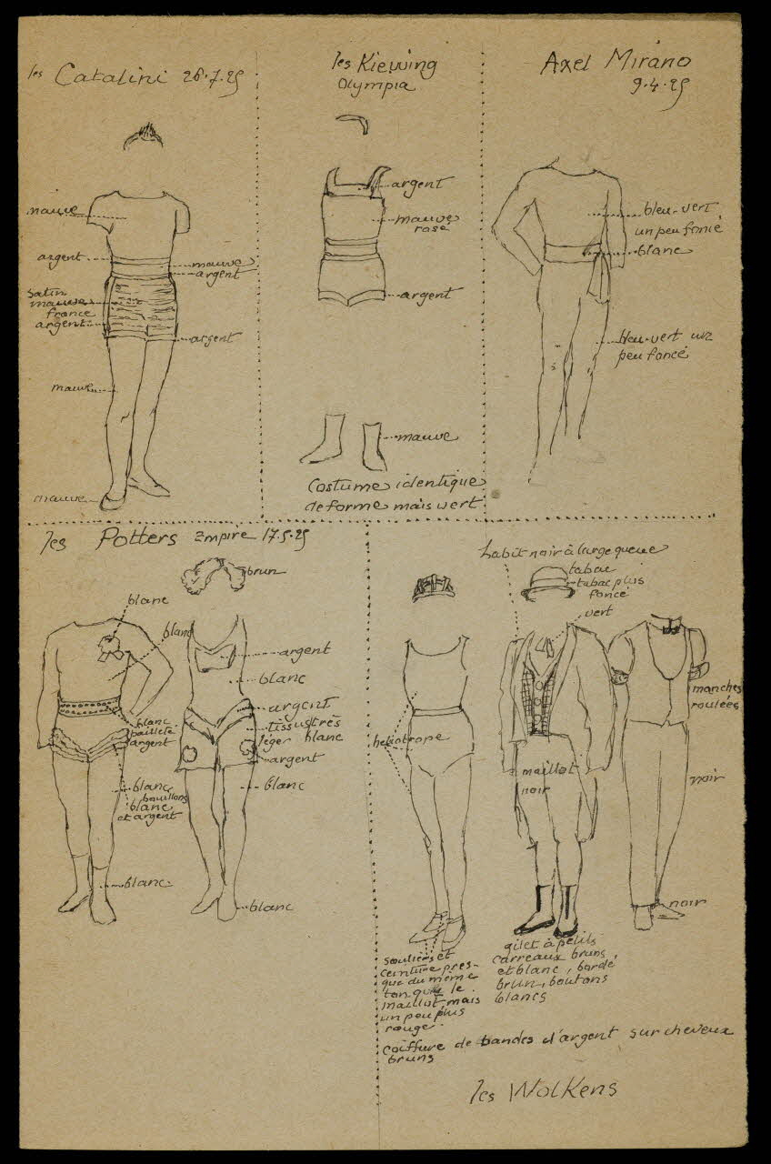 partie d'un ensemble de dessins Costumes de cirque 1968.102.4735 Photo Mucem