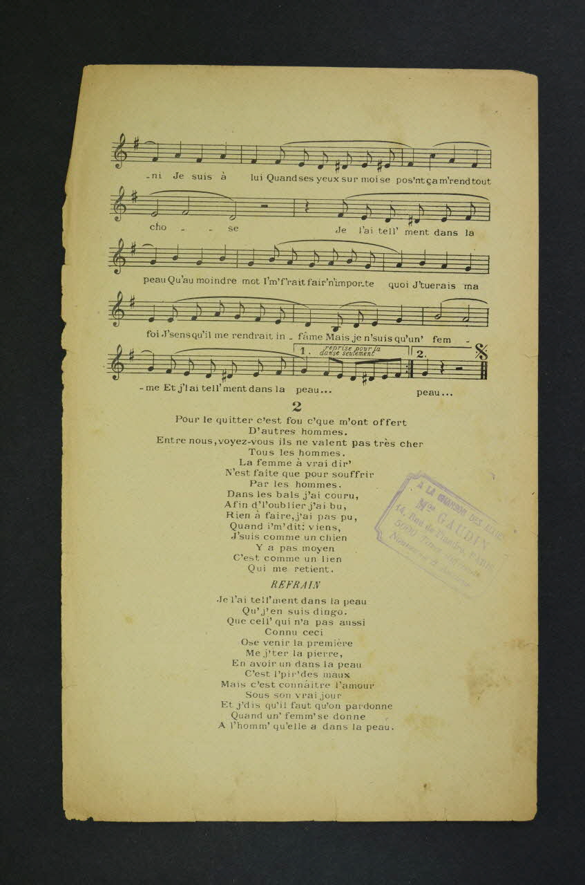 Jacques Charles ; Albert Willemetz ; Maurice Yvain ; Mistinguett ; Harry Pilcer ; Francis F. Salabert chanson petit format Île-de-France, France 1920 1966.158.197 Photo Mucem