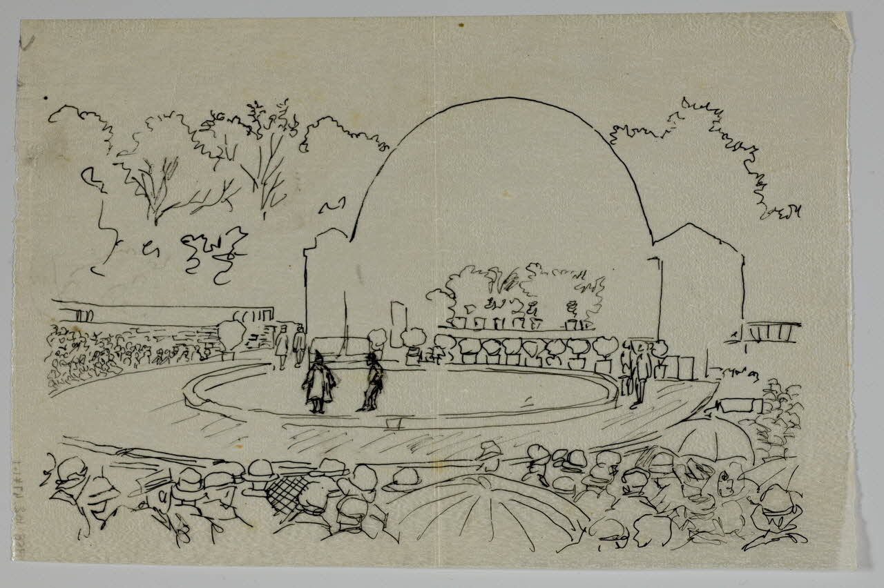 partie d'un ensemble de dessins Spectacle en plein air 1968.102.4741.1 Photo Mucem