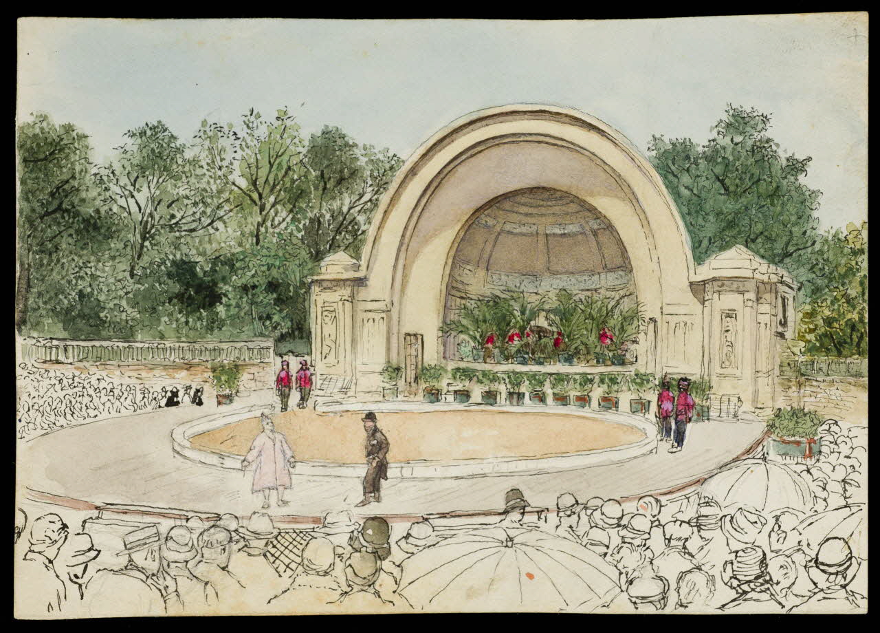 partie d'un ensemble de dessins Spectacle de cirque en plein air 1968.102.4741.4 Photo Mucem