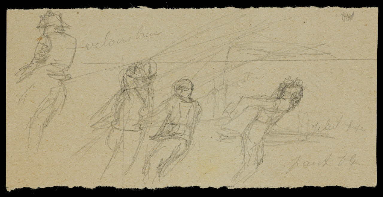 partie d'un ensemble de dessins Ebauche de silhouette 1968.102.4744 Photo Mucem