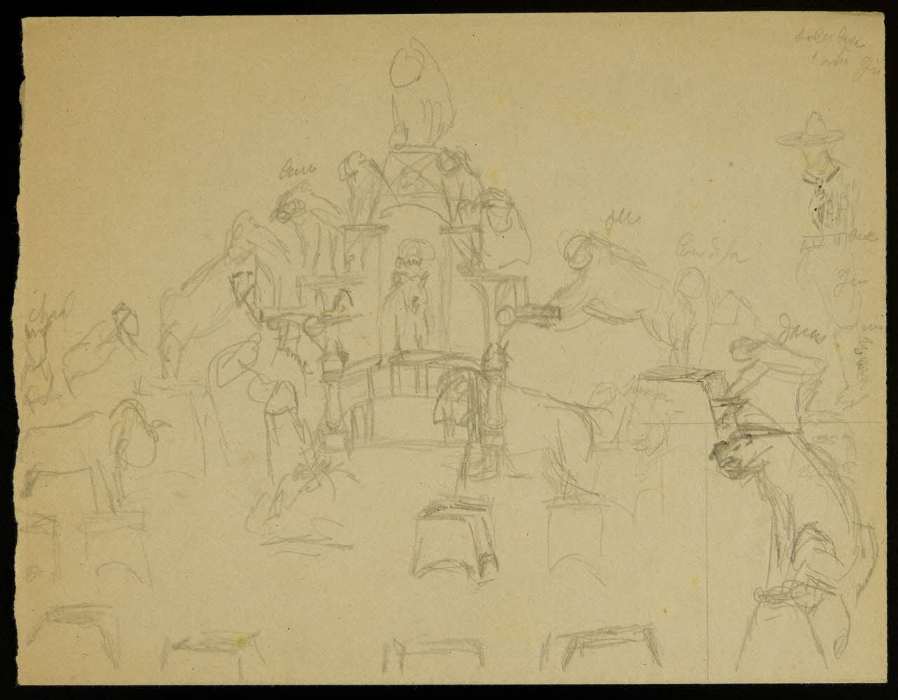 partie d'un ensemble de dessins Animaux de cirque 1968.102.4750 Photo Mucem