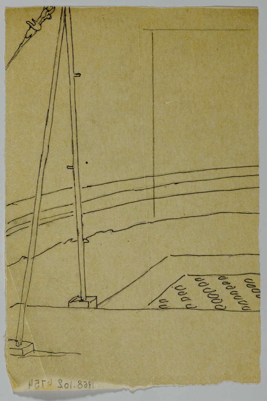 partie d'un ensemble de dessins Portique et piste de cirque 1968.102.4754 Photo Mucem