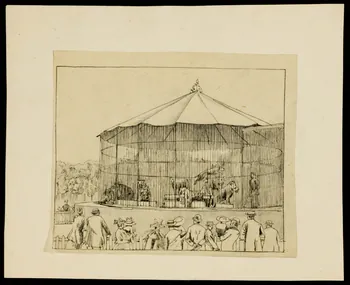 partie d'un ensemble de dessins La cage aux fauves 1968.102.4758 Photo Mucem