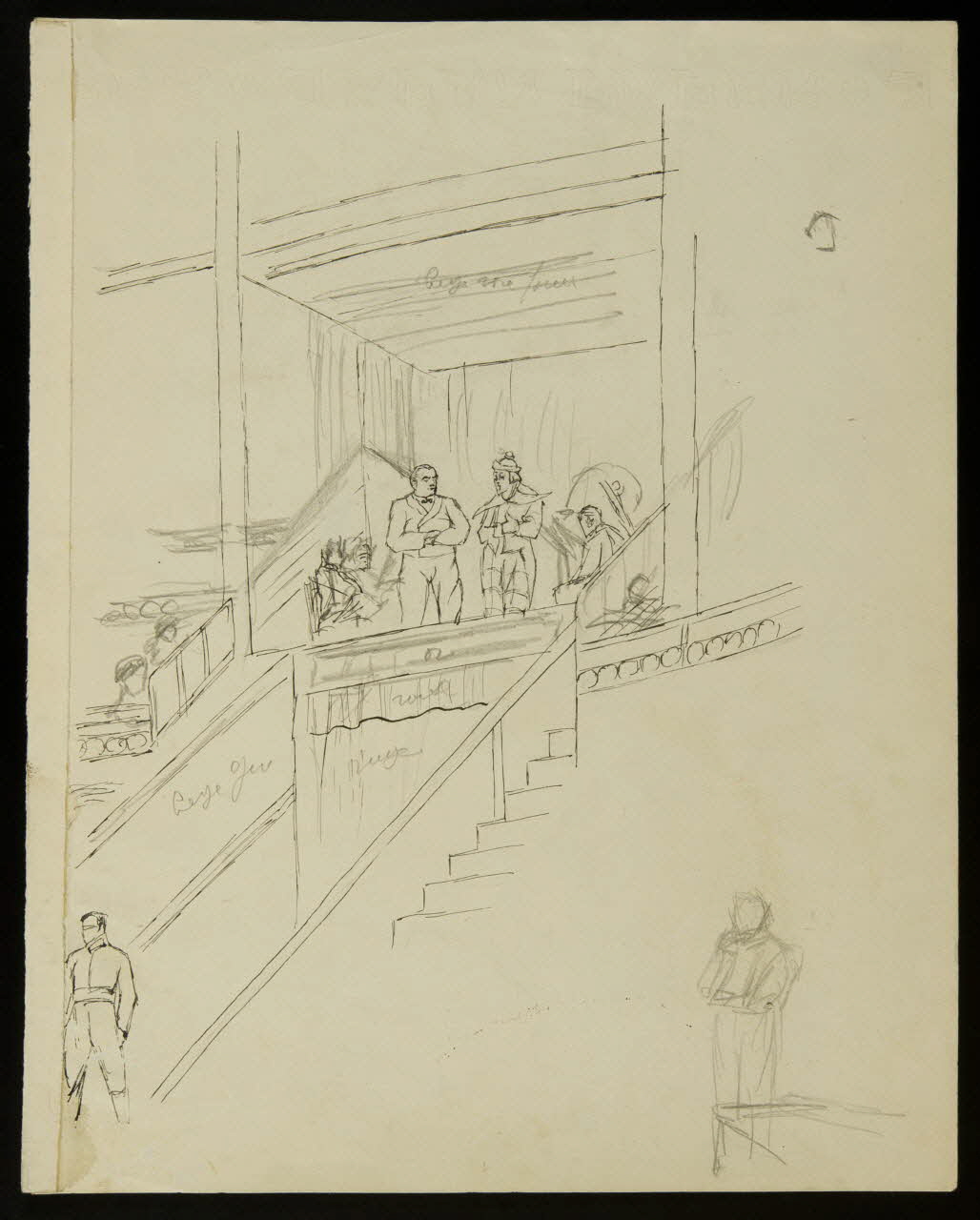 partie d'un ensemble de dessins Entrée des artistes 1968.102.4760 Photo Mucem