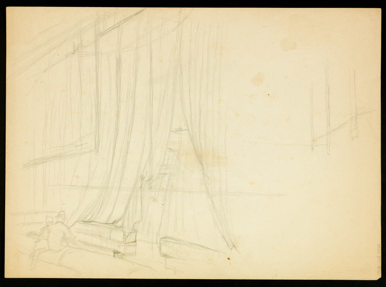 partie d'un ensemble de dessins Les coulisses du cirque 1968.102.4766 Photo Mucem