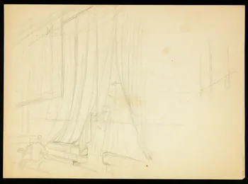 partie d'un ensemble de dessins Les coulisses du cirque 1968.102.4766  Photo Mucem
