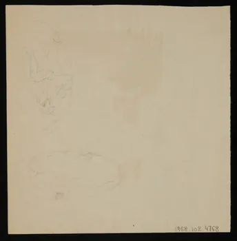 partie d'un ensemble de dessins Chameaux menés par leur dresseur 1968.102.4768 Photo Mucem