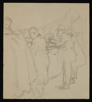 partie d'un ensemble de dessins Spectateurs au cirque 1968.102.4770 Photo Mucem