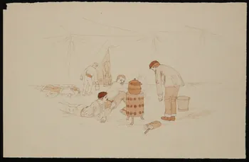 partie d'un ensemble de dessins Campement 1968.102.4775 Photo Mucem