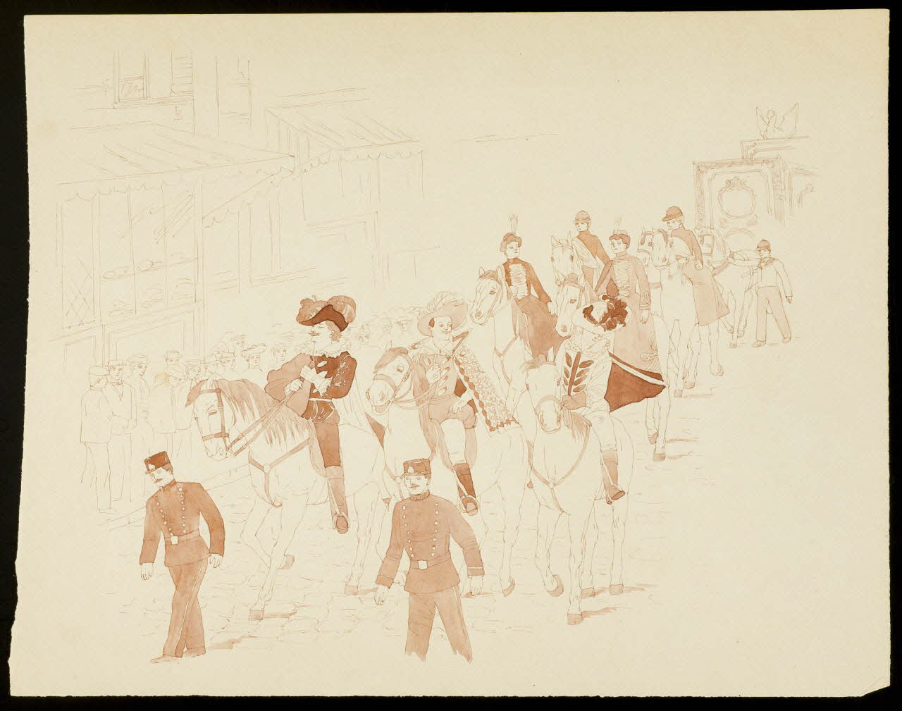 partie d'un ensemble de dessins Défilé de cirque 1968.102.4776 Photo Mucem