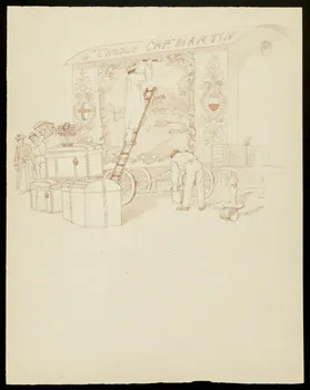 partie d'un ensemble de dessins G'CIRQUE CAPt MARTIN 1968.102.4777 Photo Mucem