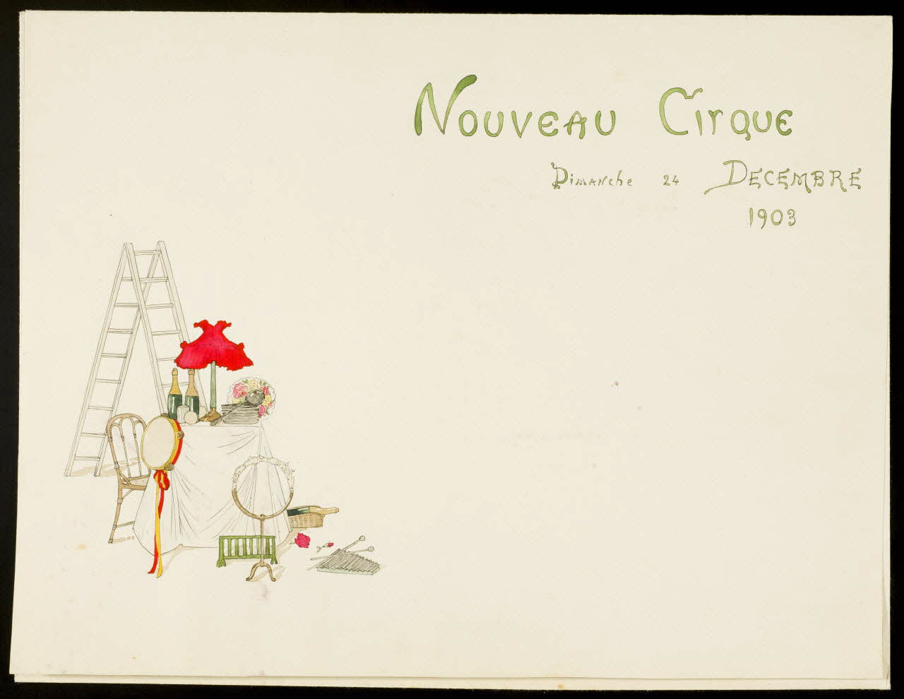 partie d'un ensemble de dessins Nouveau Cirque  Dimanche 24 DECEMBRE  1903 1968.102.4779 Photo Mucem