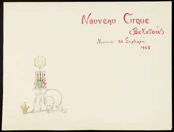 partie d'un ensemble de dessins NOUVEAU CIRQUE  (BEKETOW)  Mercredi 20 Septembre  1905 1968.102.4784  Photo Mucem