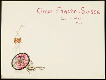 partie d'un ensemble de dessins CIRQUE FRANCO-SUISSE  JEUDI 19 MAI  1904 1968.102.4790  Photo Mucem