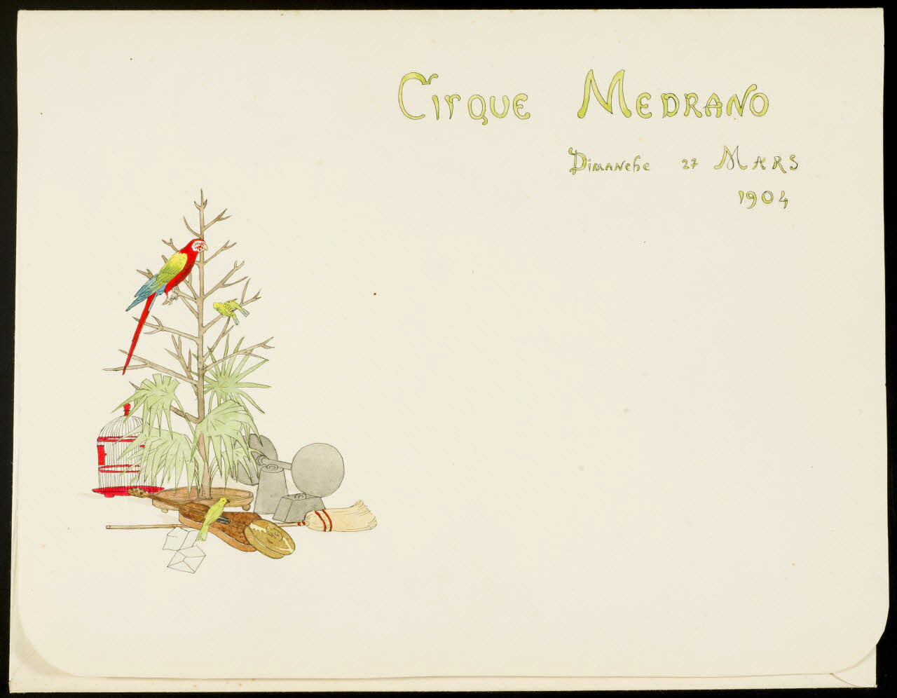 partie d'un ensemble de dessins CIRQUE MEDRANO  DIMANCHE 27 MARS  1904 1968.102.4791 Photo Mucem