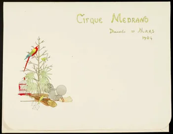 partie d'un ensemble de dessins CIRQUE MEDRANO  DIMANCHE 27 MARS  1904 1968.102.4791  Photo Mucem