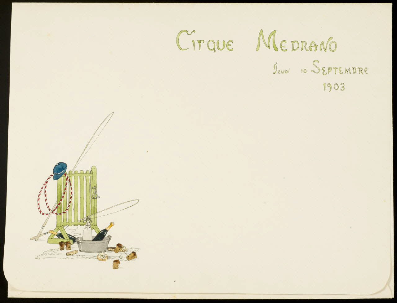 partie d'un ensemble de dessins CIRQUE MEDRANO  JEUDI 10 SEPTEMBRE  1903 1968.102.4792 Photo Mucem