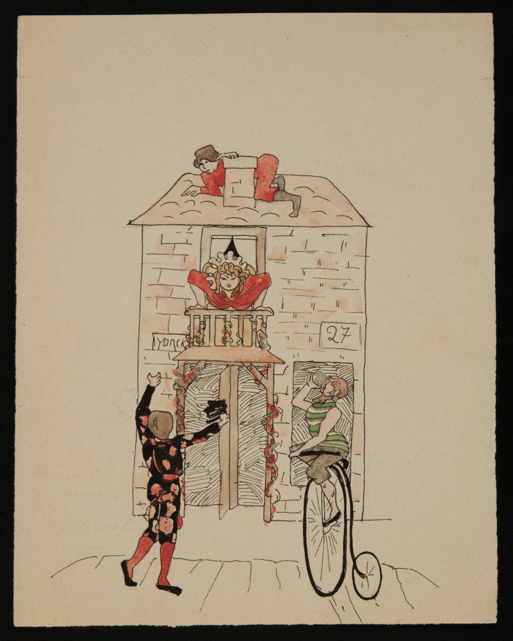 partie d'un ensemble de dessins Scène de cirque 1968.102.4798.2 Photo Mucem