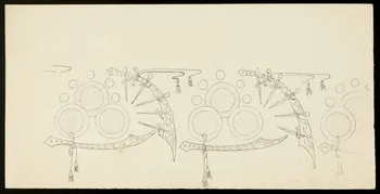partie d'un ensemble de dessins Accessoires du spectacle 1968.102.4799.2  Photo Mucem
