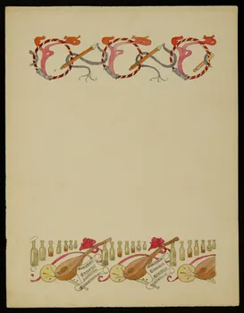 partie d'un ensemble de dessins Instruments de musique et objets du spectacle 1968.102.4810 Photo Mucem