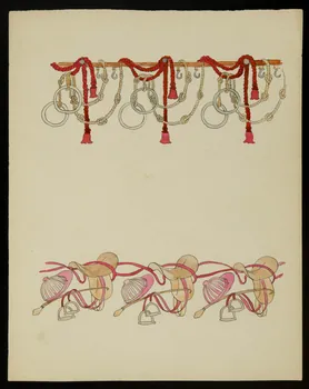 partie d'un ensemble de dessins Accessoires de jockey et anneaux d'acrobate 1968.102.4811 Photo Mucem
