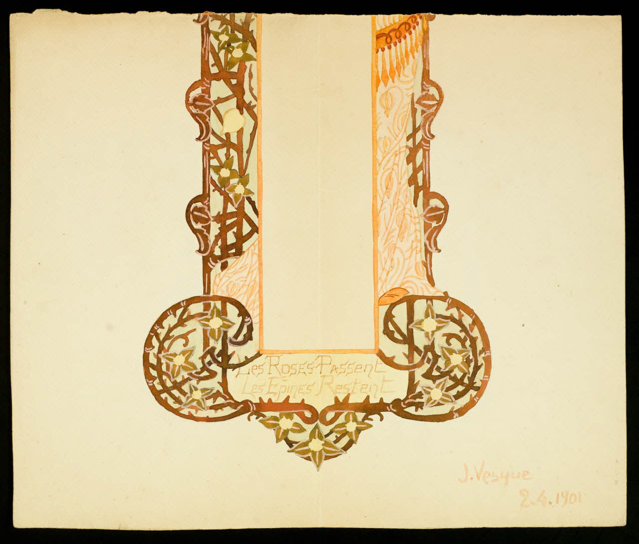 partie d'un ensemble de dessins Les Roses Passent  Les Epines Restent 1968.102.4814 Photo Mucem