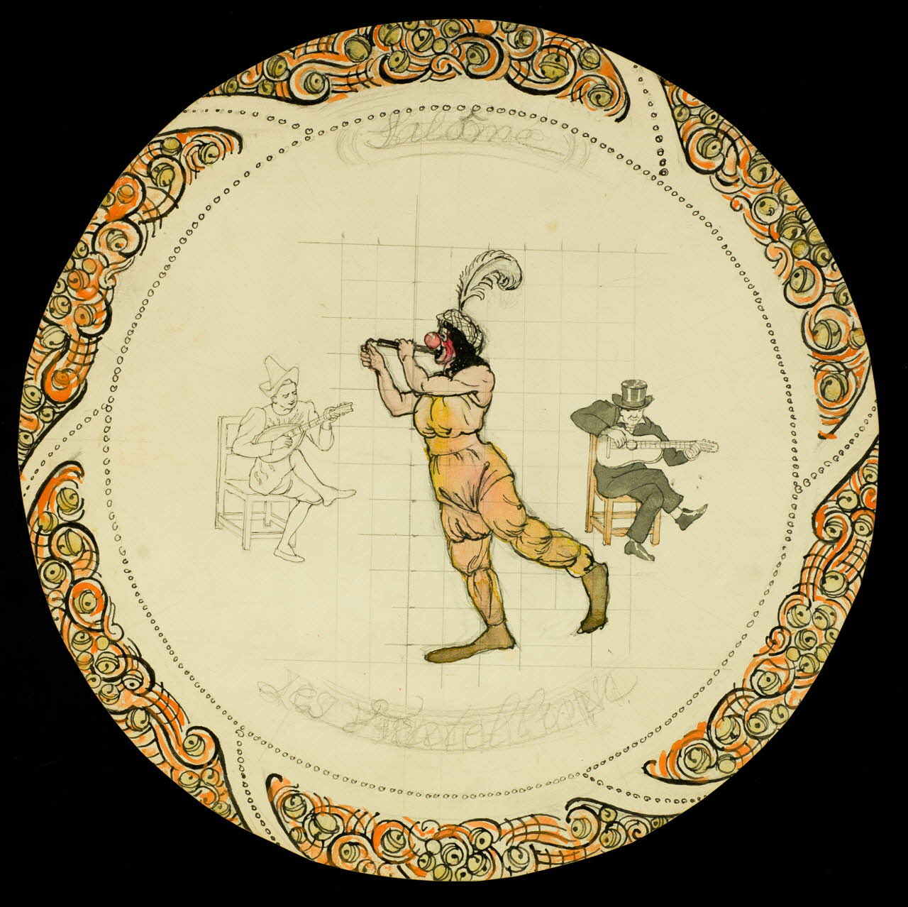 partie d'un ensemble de dessins Salômé  Les Fratellini 1968.102.4815.4 Photo Mucem