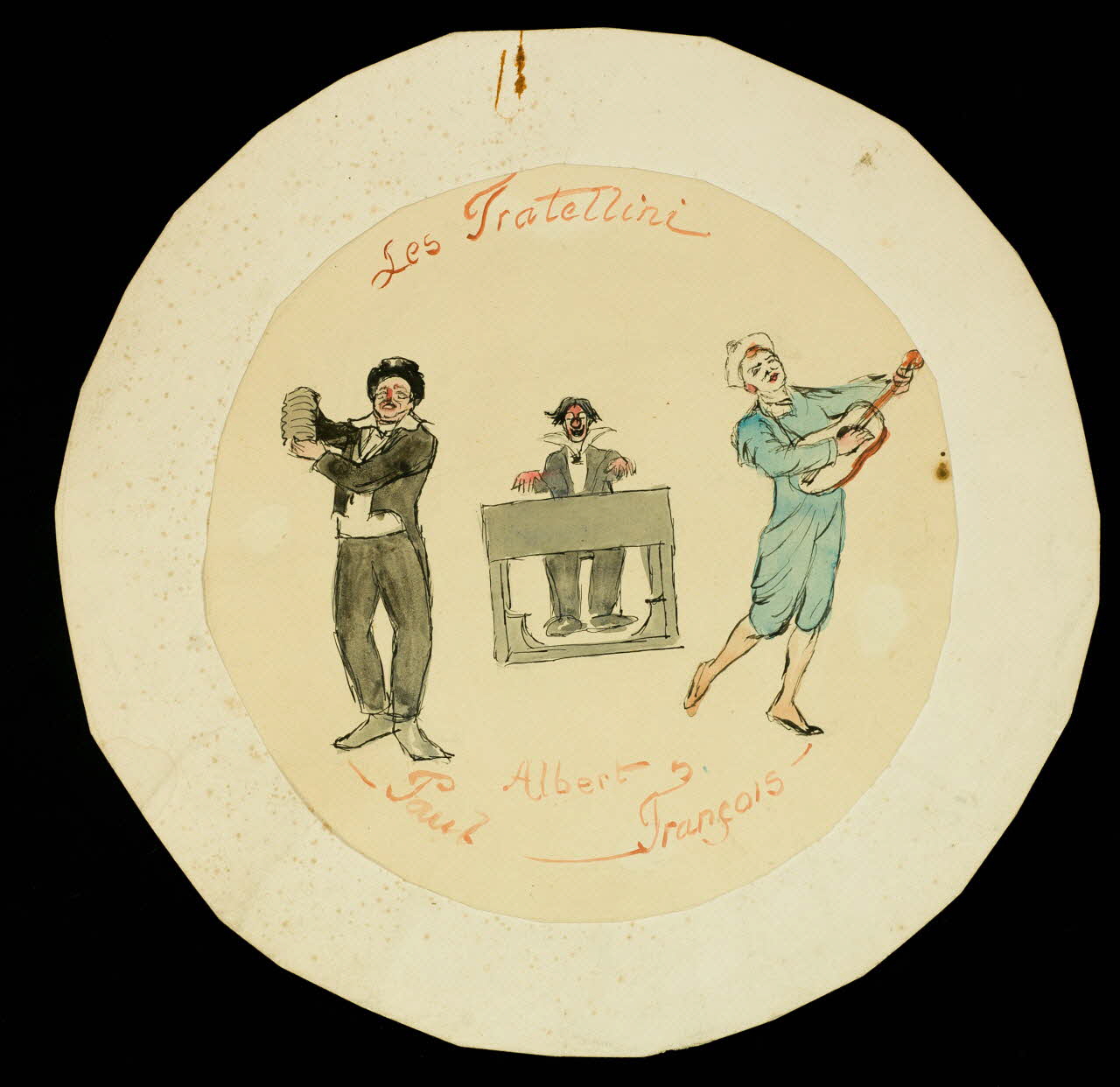 partie d'un ensemble de dessins Les Fratellini  Albert  - Paul - François 1968.102.4818 Photo Mucem