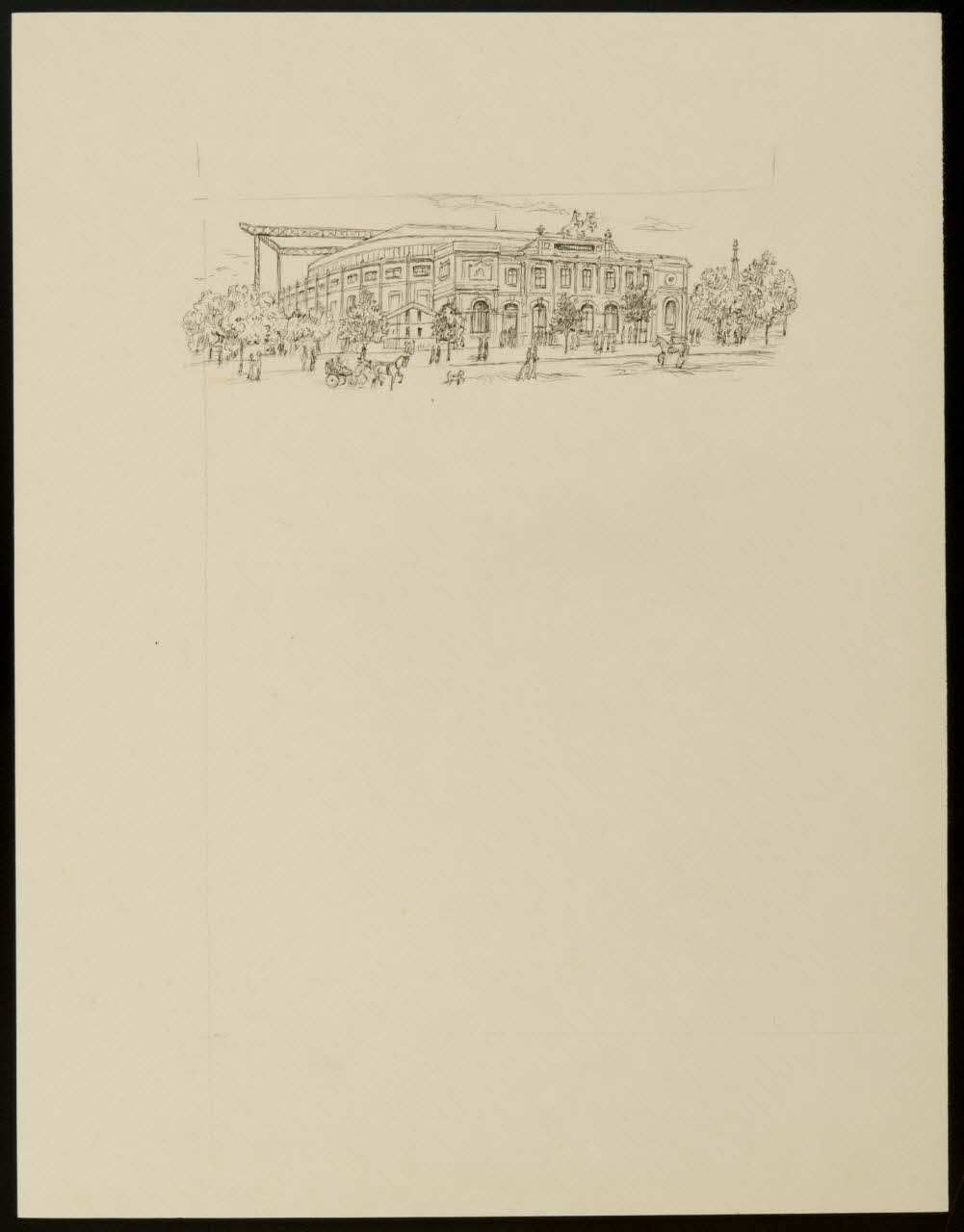 partie d'un ensemble de dessins Vue d'architecture 1968.102.4826 Photo Mucem