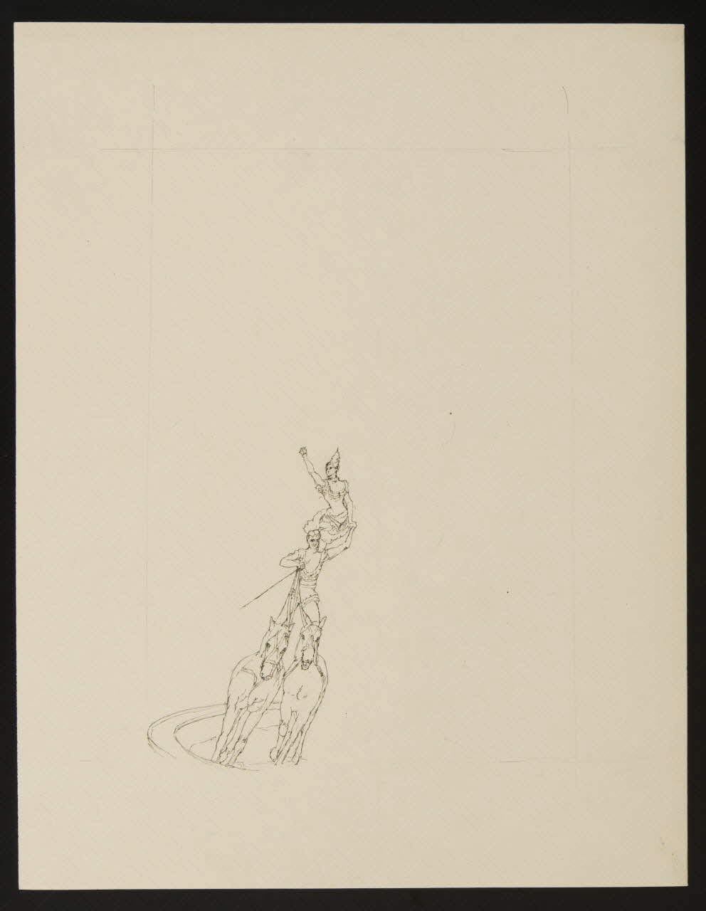 partie d'un ensemble de dessins Numéro de voltige équestre 1968.102.4831 Photo Mucem