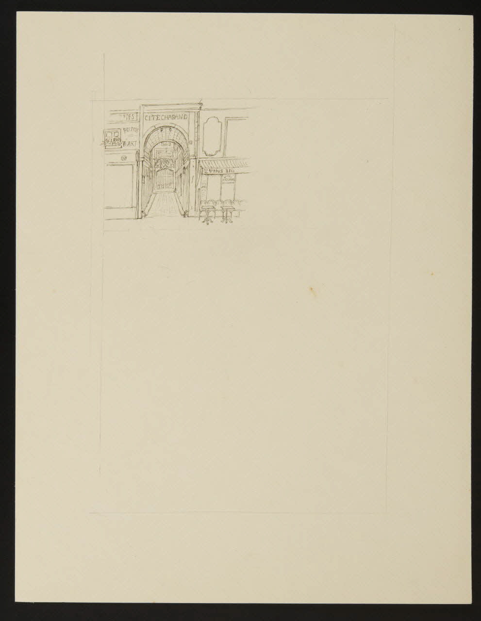 partie d'un ensemble de dessins Passage couvert 1968.102.4839 Photo Mucem