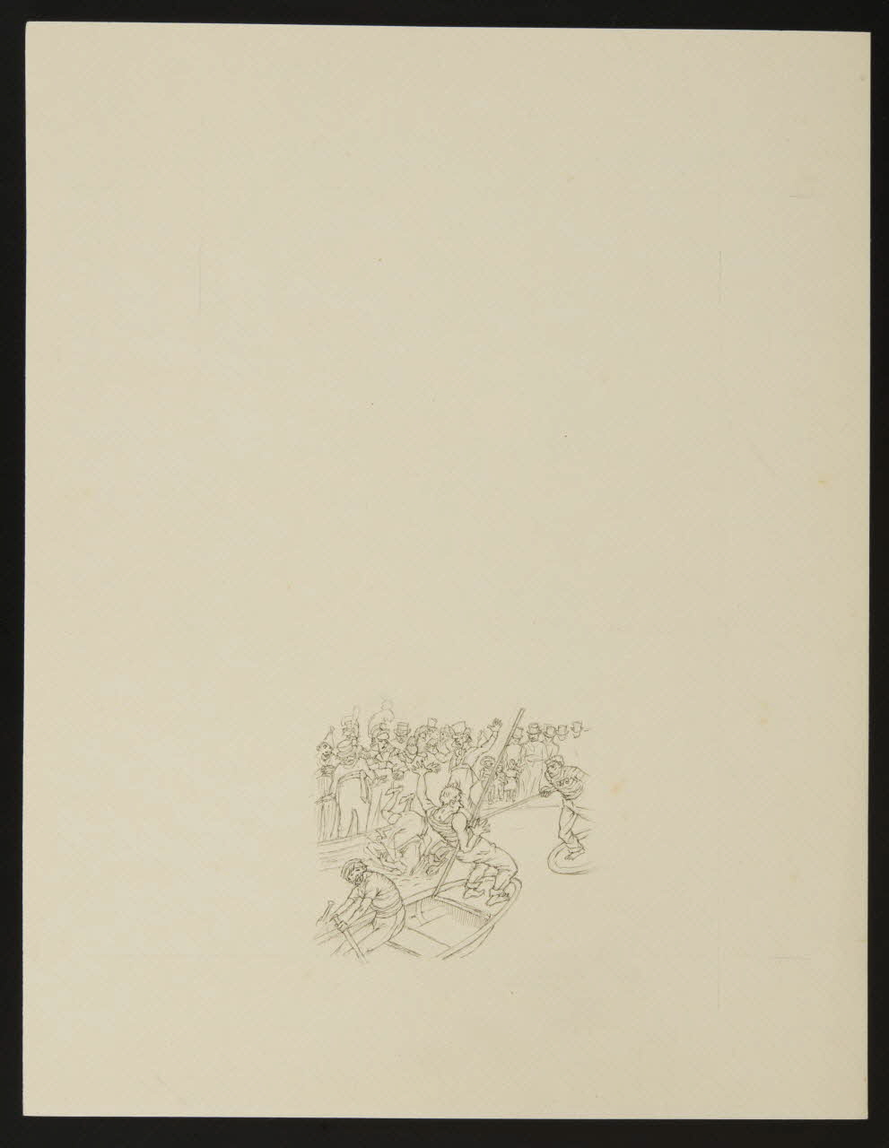 partie d'un ensemble de dessins Bataille en barque 1968.102.4840 Photo Mucem