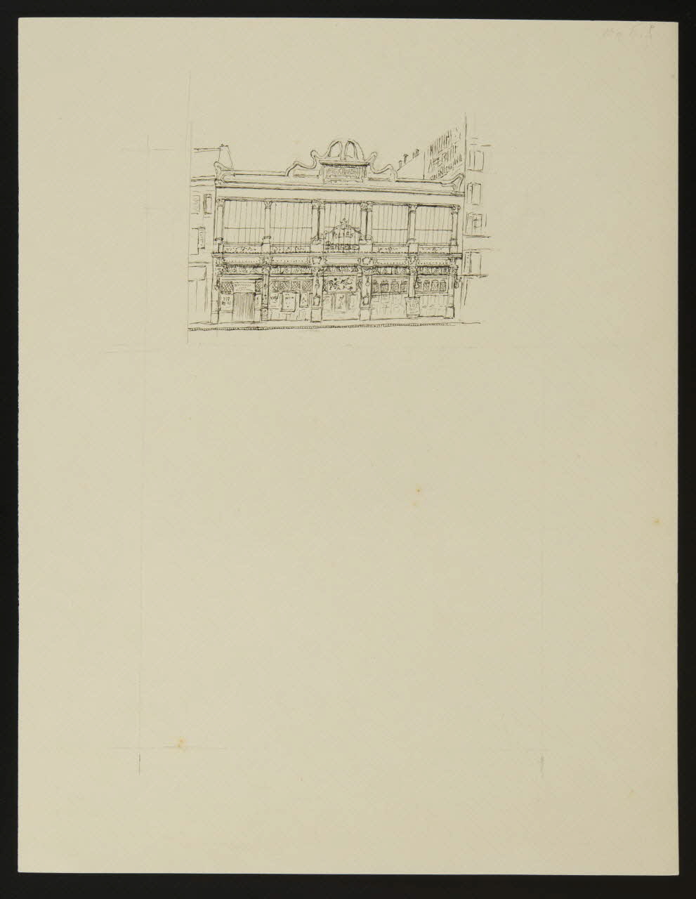 partie d'un ensemble de dessins Vue des Folies Bergères 1968.102.4854 Photo Mucem
