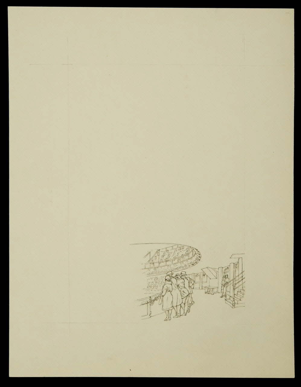 partie d'un ensemble de dessins Spectateur au cirque 1968.102.4868 Photo Mucem