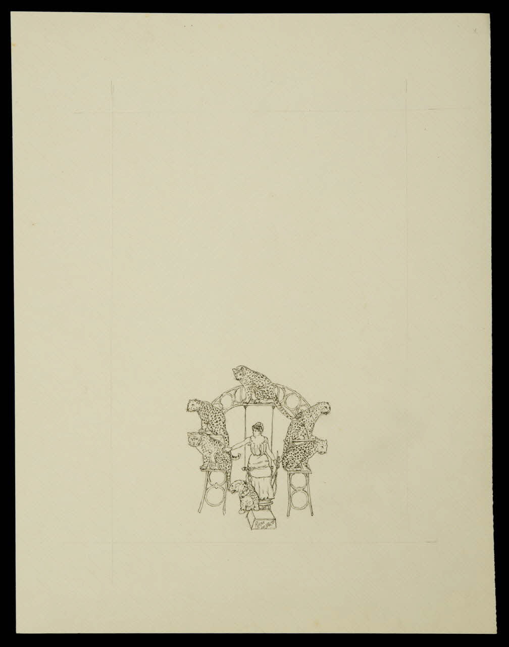 partie d'un ensemble de dessins Dompteuse et ses panthères 1968.102.4870 Photo Mucem