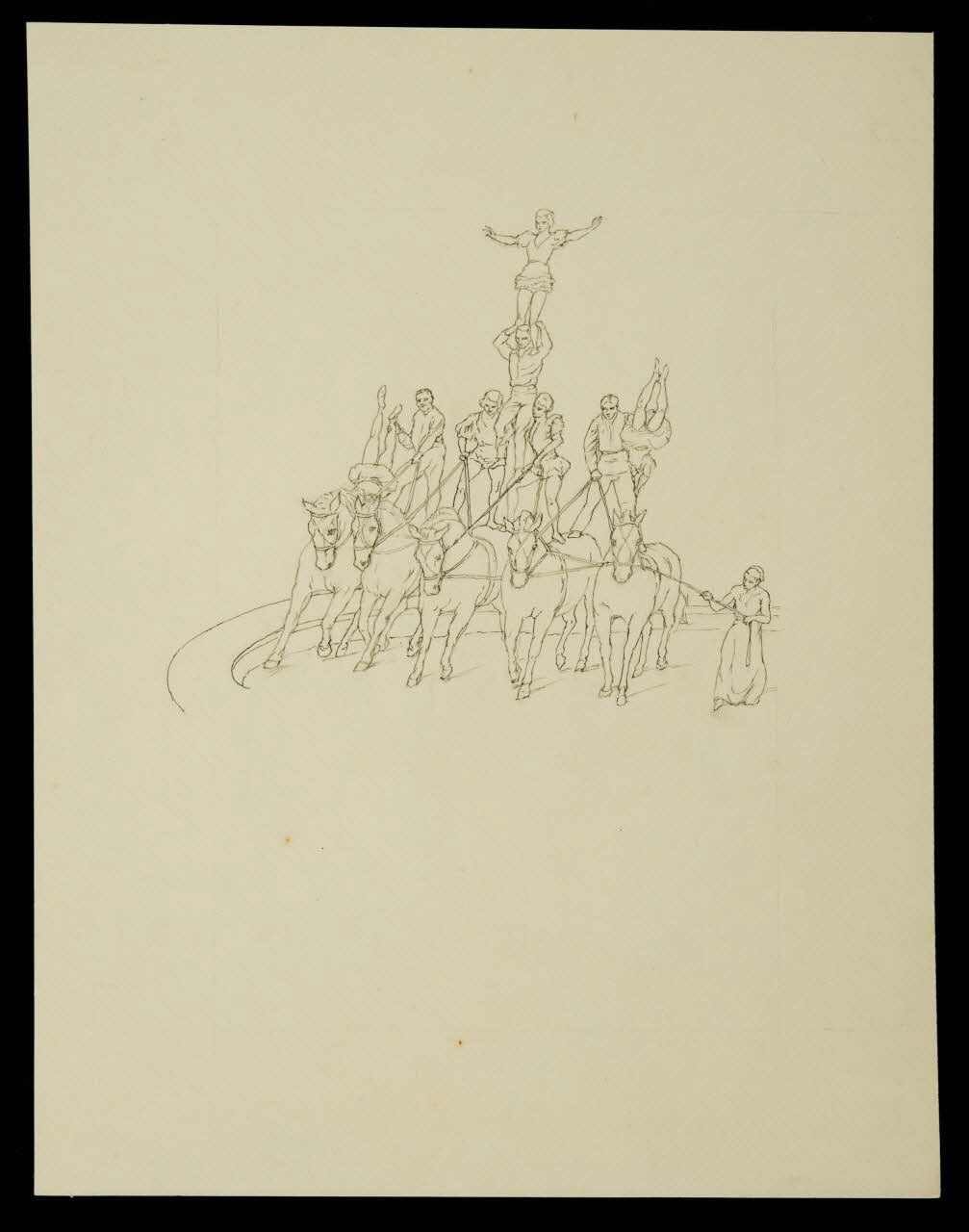 partie d'un ensemble de dessins Acrobates sur des chevaux 1968.102.4874 Photo Mucem