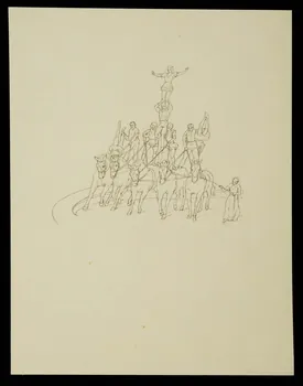 partie d'un ensemble de dessins Acrobates sur des chevaux 1968.102.4874 Photo Mucem
