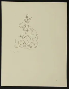 partie d'un ensemble de dessins Numéro d'éléphant 1968.102.4881 Photo Mucem