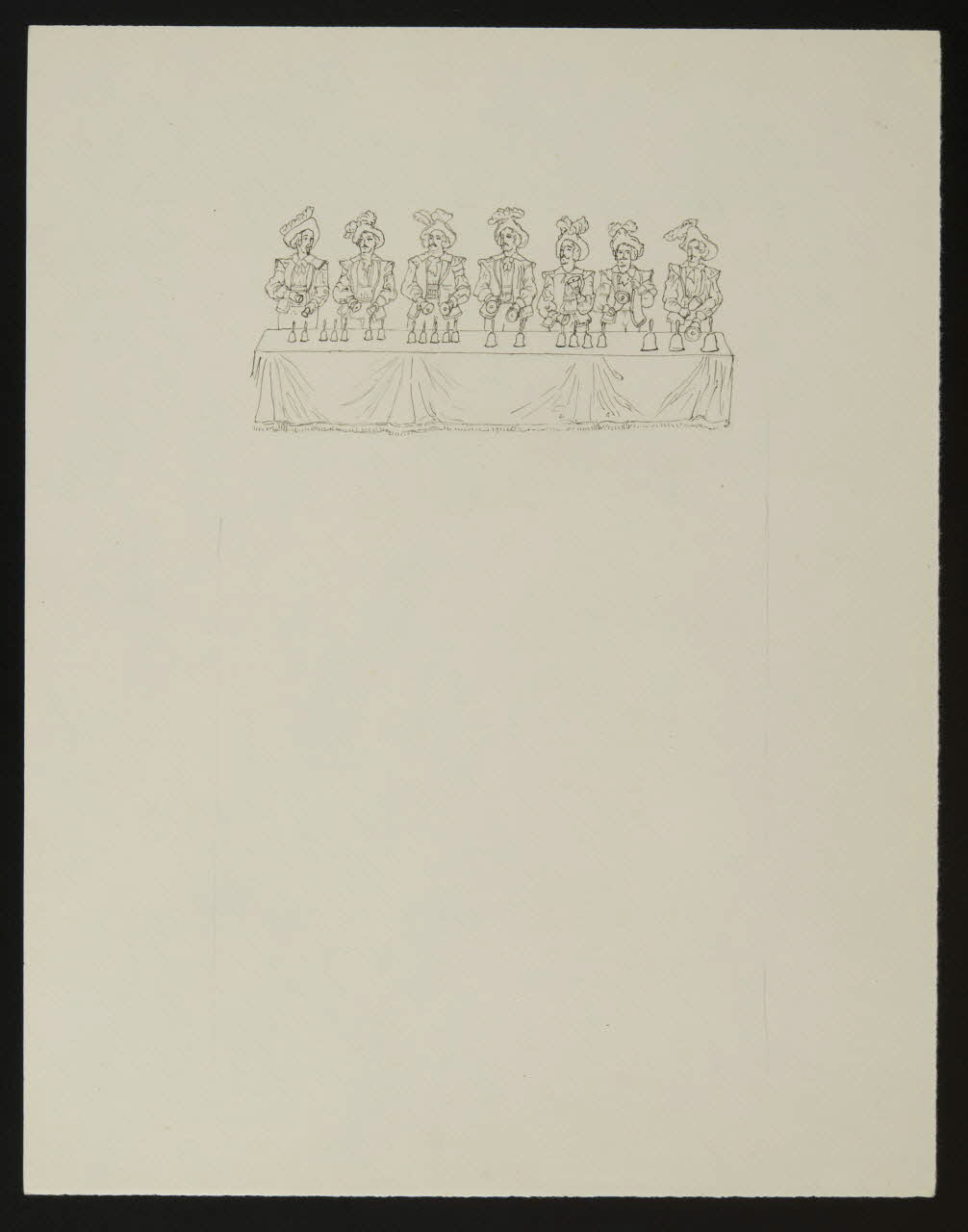 partie d'un ensemble de dessins Banquet aux cloches 1968.102.4885 Photo Mucem