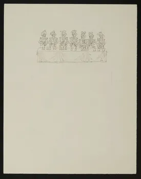 partie d'un ensemble de dessins Banquet aux cloches 1968.102.4885 Photo Mucem