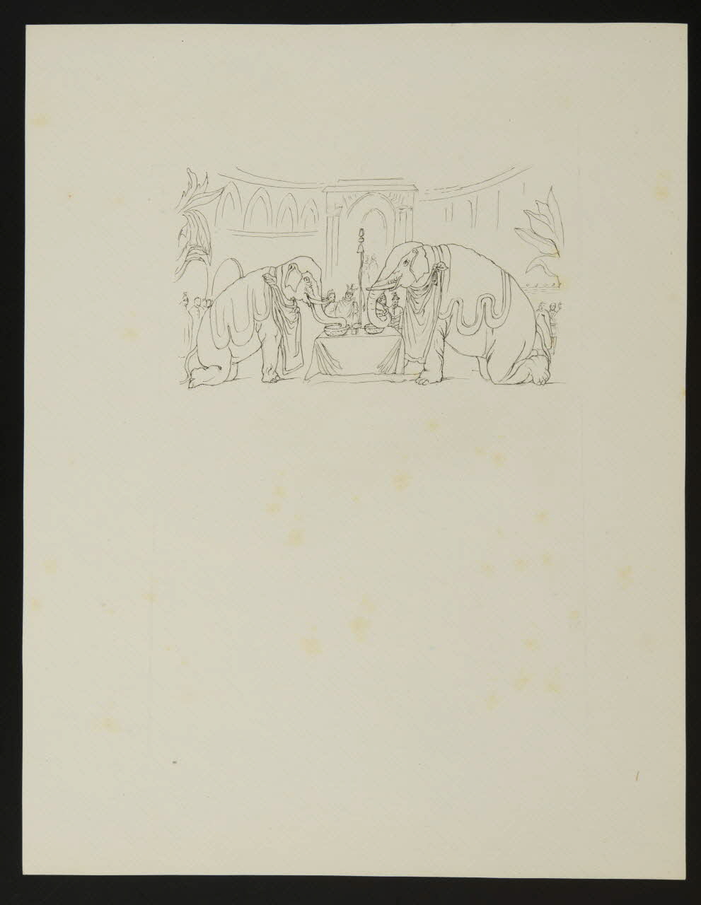 partie d'un ensemble de dessins Repas d'éléphants 1968.102.4888 Photo Mucem