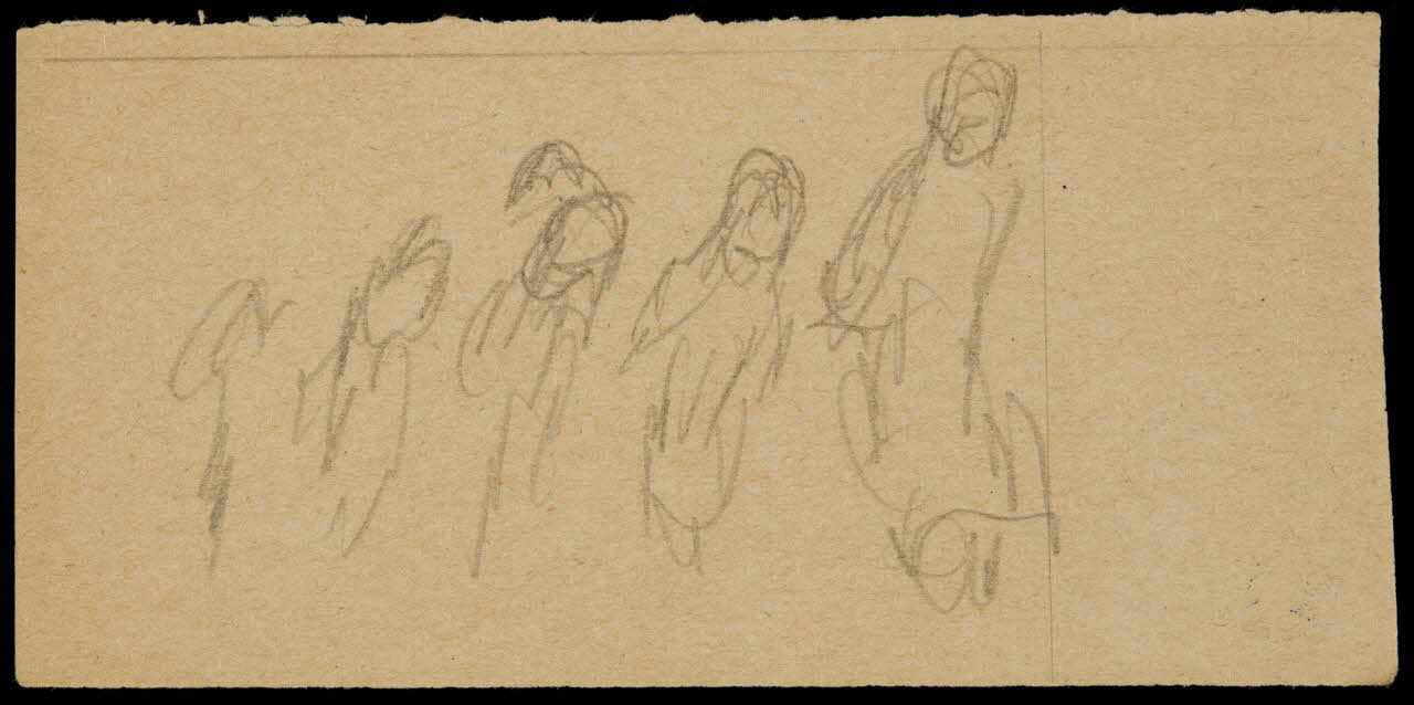partie d'un ensemble de dessins Ebauche de figures 1968.102.489.5 Photo Mucem