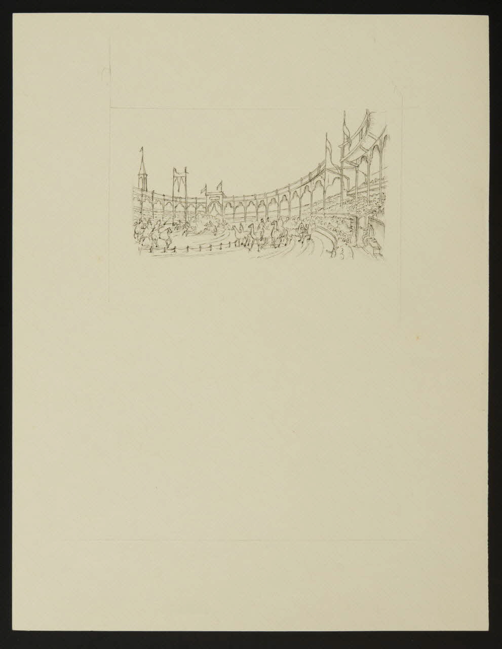 partie d'un ensemble de dessins Vue d'un hippodrome 1968.102.4897 Photo Mucem