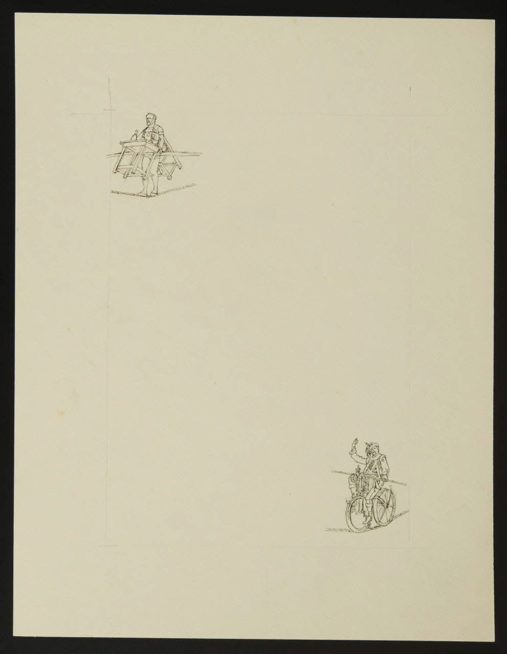 partie d'un ensemble de dessins Numéro de funambule 1968.102.4899.1 Photo Mucem