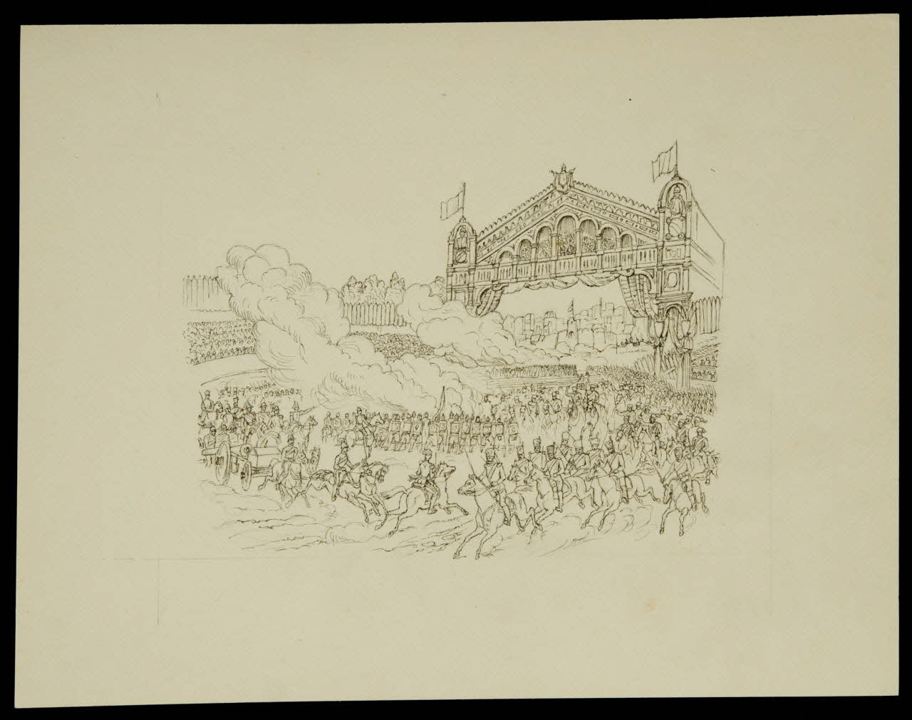 partie d'un ensemble de dessins Spectacle équestre 1968.102.4899.2 Photo Mucem