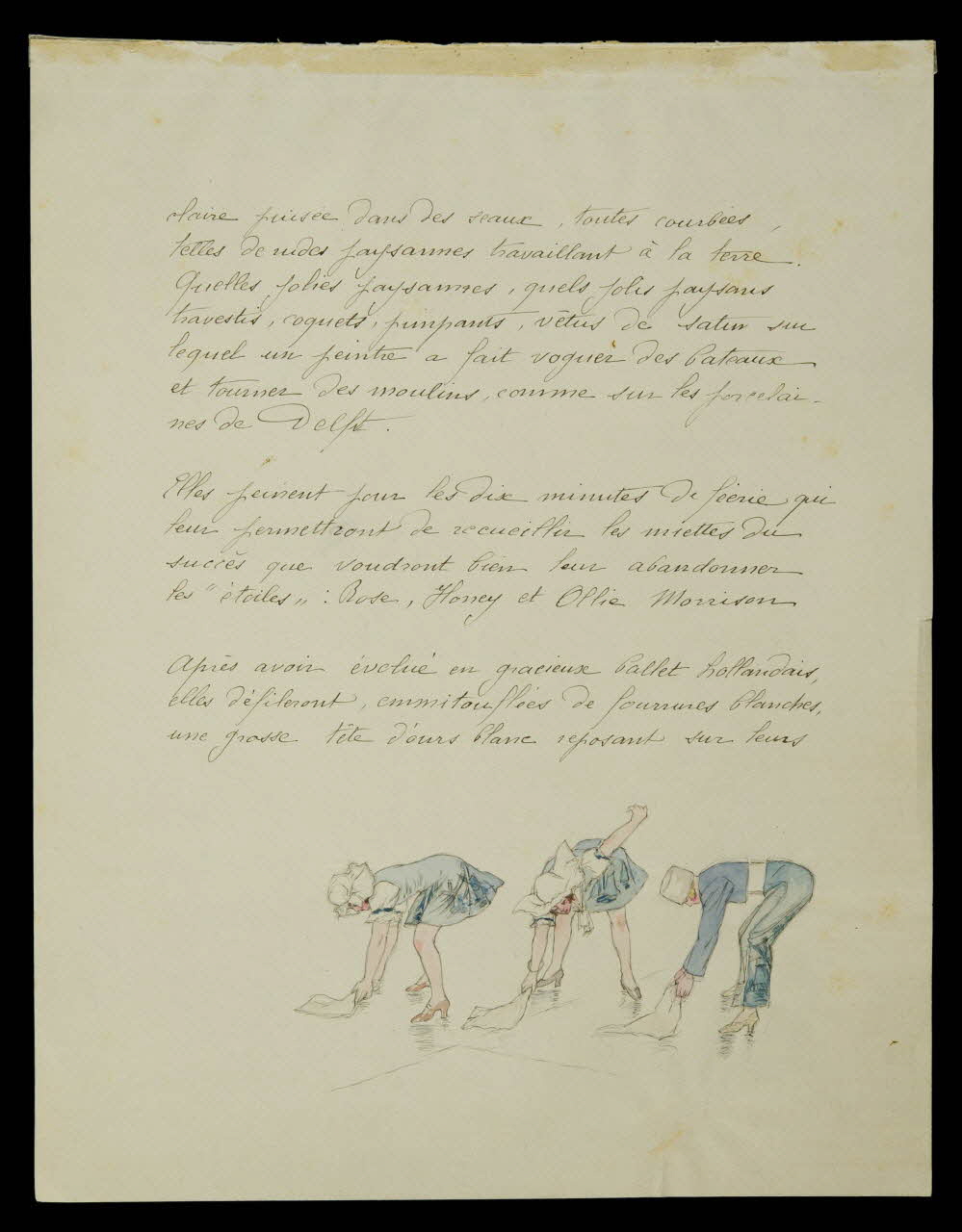 partie d'un ensemble de dessins Femmes passant le torchon sur la glace 1968.102.4903 Photo Mucem