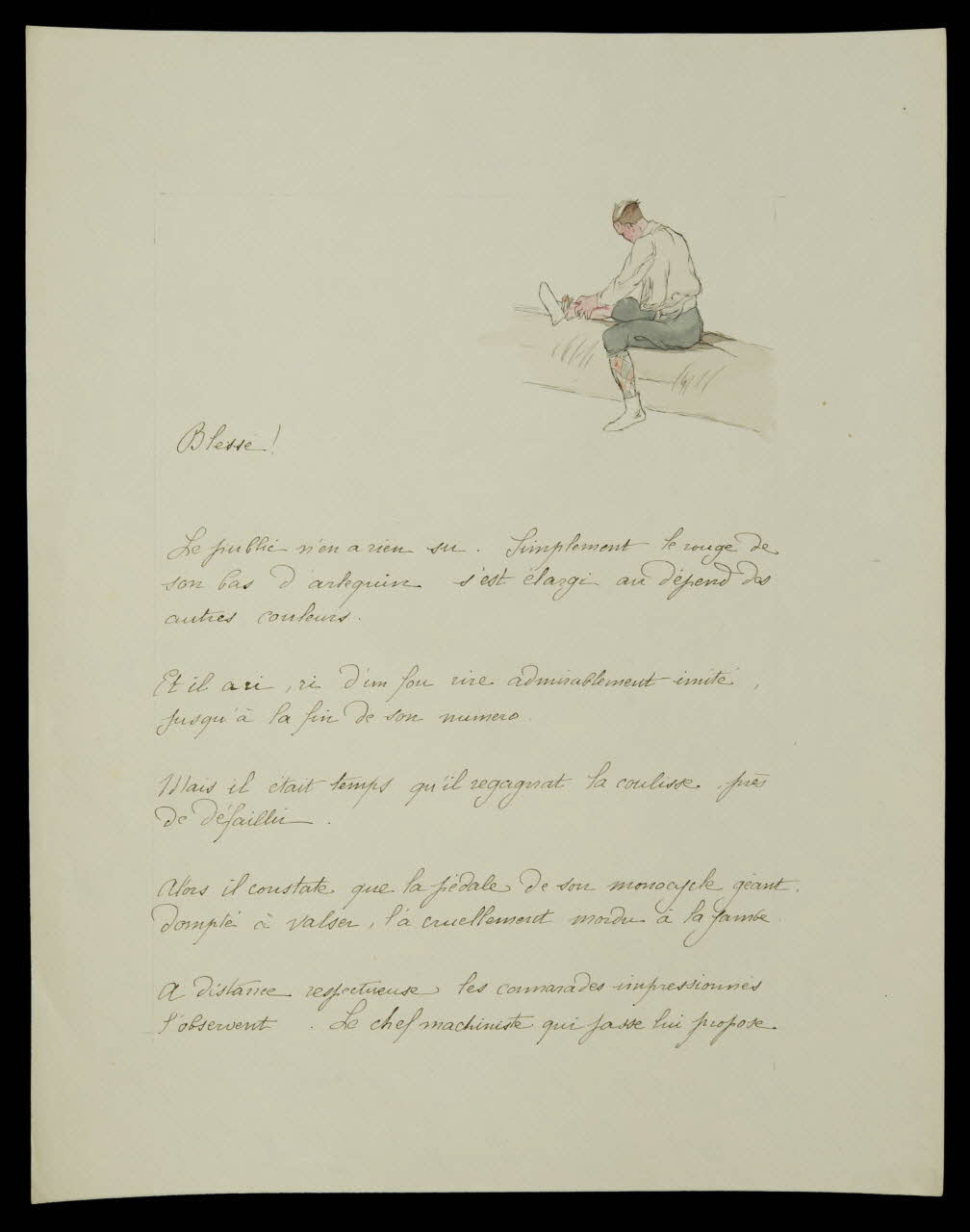 partie d'un ensemble de dessins Blessé ! 1968.102.4905 Photo Mucem